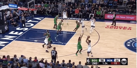 Marcus Smart loaded up on winning plays against the Minnesota Timberwolves Giphy