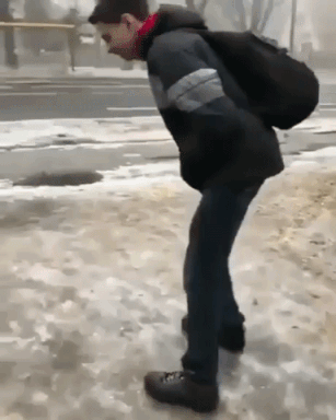 Be careful on ice in fail gifs