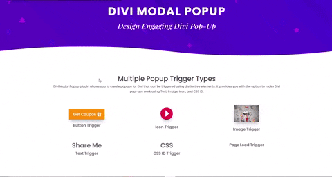 Divi popups with animation effects