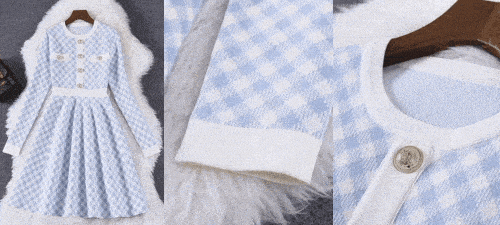 Plaid Vintage Dress Gif