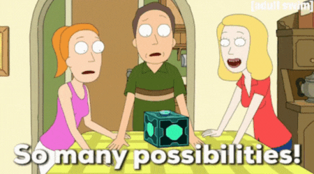 so many possibilities gif