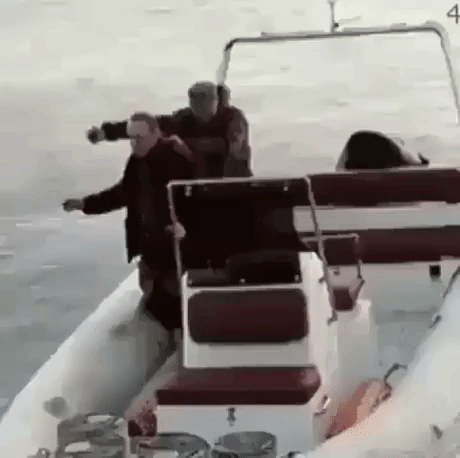 What could go wrong in grenade fishing in fail gifs