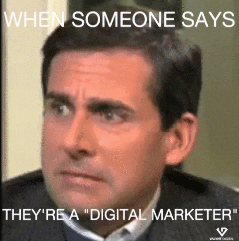 michael scott the office gif when someone says they're a digital marketer ewww