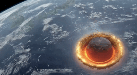  earth apocalypse impact meteor collision GIF