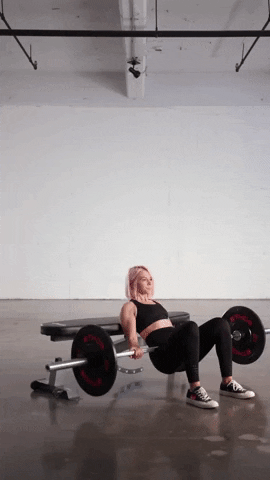 barbell hip thrust gif