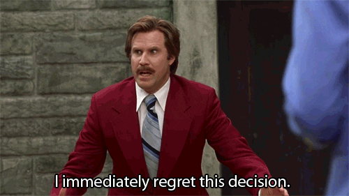 angry frustrated anchorman regret decision