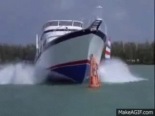 yacht crash gif