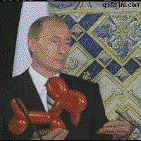 Putin Making Balloon in funny gifs