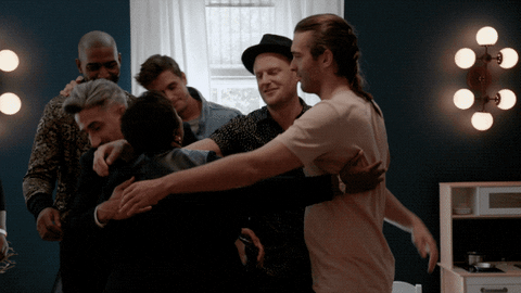 Image result for queer eye group hug gifs