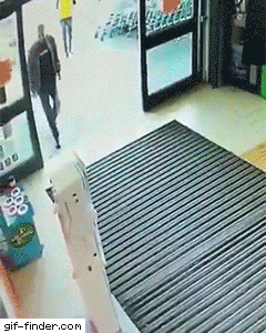 Remember God before entering store in funny gifs