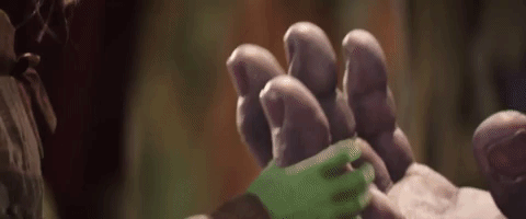 Thanos e a Gamora criança - Vingadores: Guerra Infinita