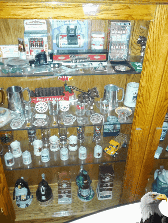 Curio cabinet – memorabilia and steins 2
