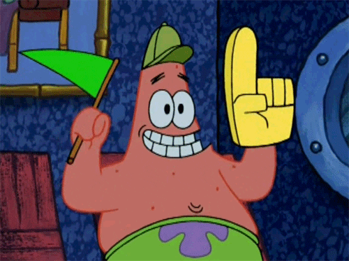 Happy Patrick Star GIF by SpongeBob SquarePants - Find & Share on GIPHY