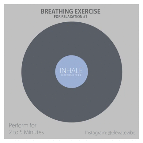 An animated GIF of a breathing exercise for relaxation.