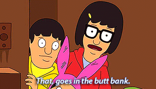 Tina Belcher Butt Bank GIF - Find & Share on GIPHY
