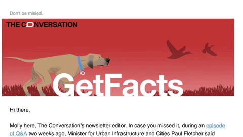 Don't be misled: sign up for GetFacts
