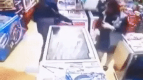 Granny fights off the robber