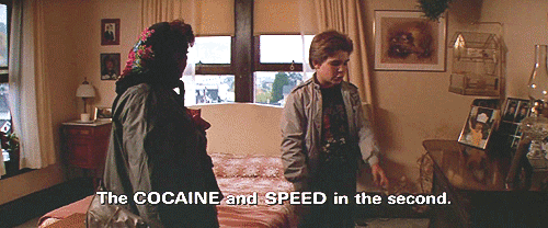 Image result for make gifs motion images of goonies 'the cocaine goes in top drawer