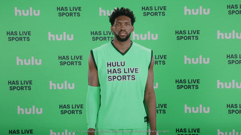 Joel Embiid Hulu Sports GIF by HULU - Find & Share on GIPHY