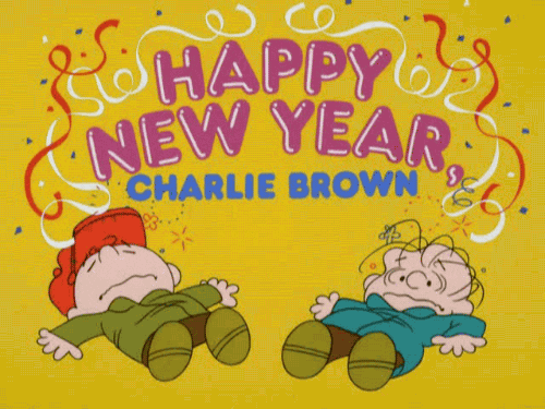 Happy New Year Charlie Brown Gif