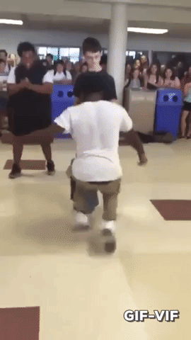 Dance Faceoff in funny gifs