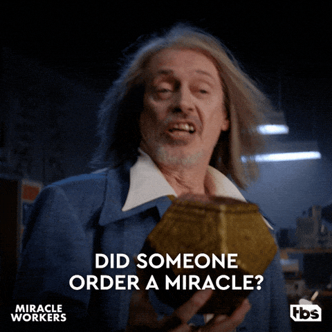 Festive Feature: Animated GIF: Steve Buscemi asking "Did someone order a miracle?"