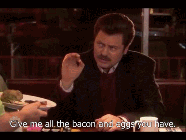 Hungry Ron Swanson GIF