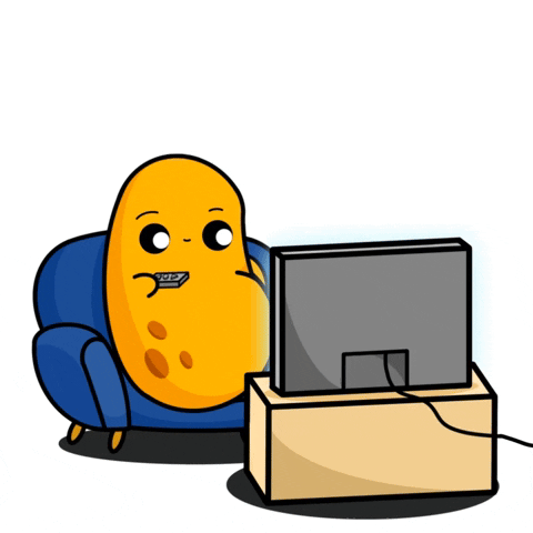 Couch Potato Watching TV GIF