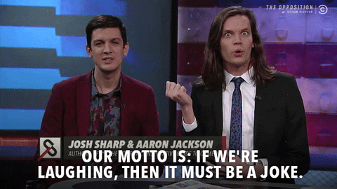 Aaron Jackson Laughing GIF by The Opposition w/ Jordan Klepper