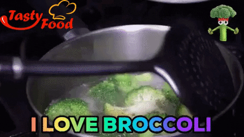 Brokoli v vreli vodi.