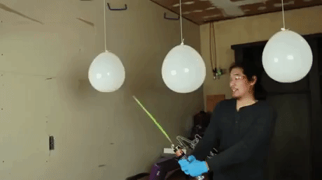 Real Life Lightsaber in funny gifs