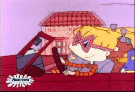Rugrats-Angelica driving a car