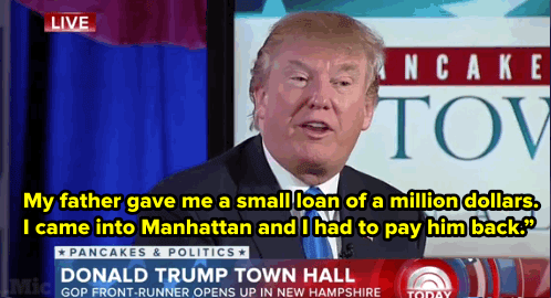 Small loan to Mr Trump