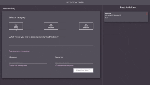Intention Timer Stage 3 Intention Timer Stage 3