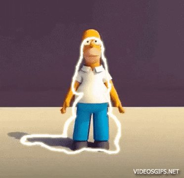 Homer and his shadow in gifgame gifs