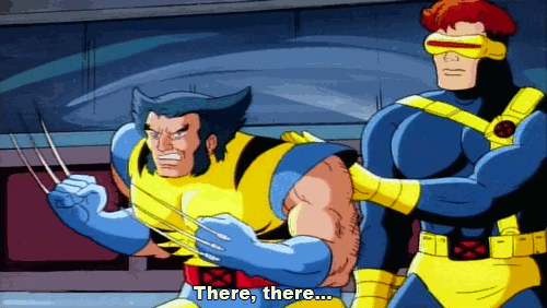 Cyclops calmando a Wolverine luego de escuchar a Magneto decir que hay seres superiores a otros en el universo de los X-men.- Blog Hola Telcel