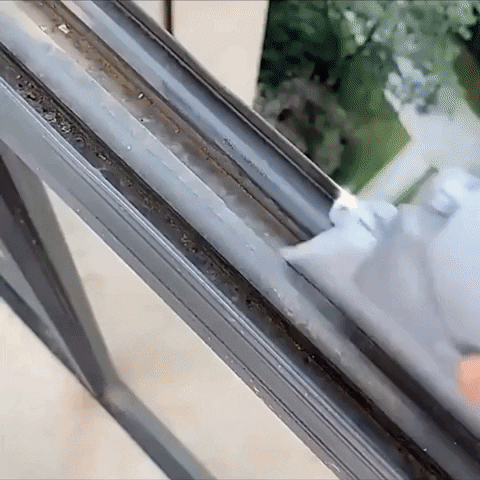 Video of magiclean effortlessly cleaning a window frame