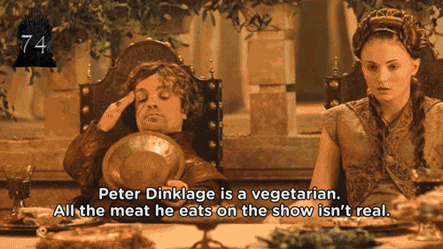 Peter Dinklage and much of the cast of Game of Thrones are all vegan!