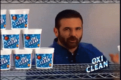 Gif of Oxi Clean 