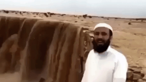Sandfall in Saudi Arab gif