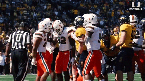 Canes Football Dancing GIF by Miami Hurricanes