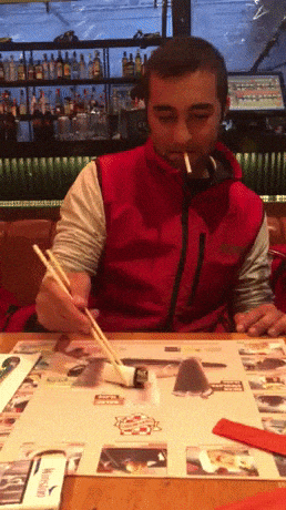 How not to use chopsticks in funny gifs