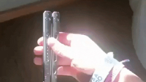 Playing with Butterfly knife gif