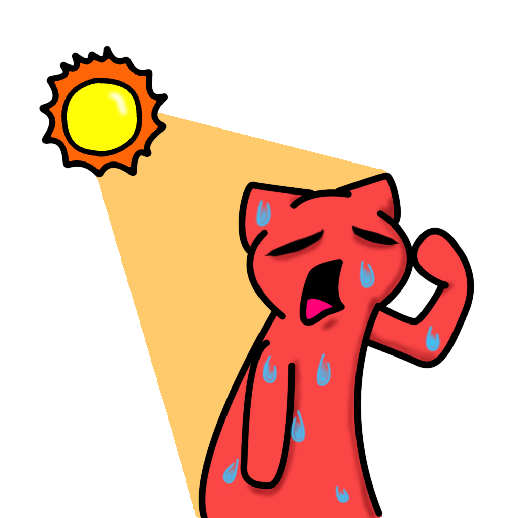 Too Hot Weather Cartoon