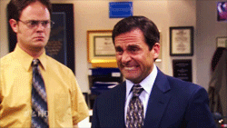 Gif of Michael Scott from the Office making a strained face.