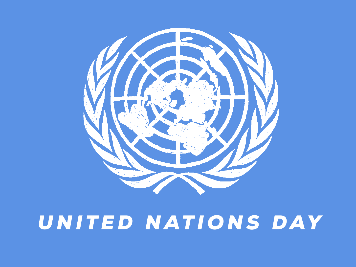 United Nations logo and peace sign rotating gif