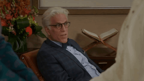 Crazy Ted Danson GIF