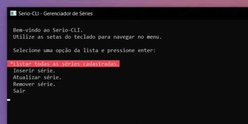 GIF da aplicação em execução.