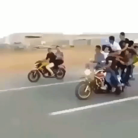 When you are first to have bike in group in funny gifs