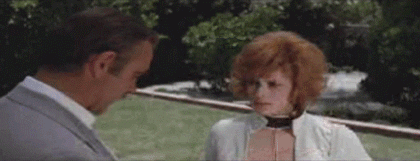 Image result for james bond hits woman gif